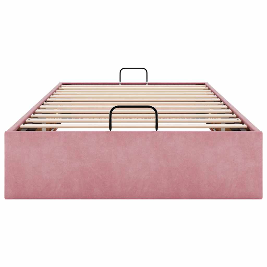 vidaXL Ottoman-Bett ohne Matratze Rosa 90x200 cm Samt