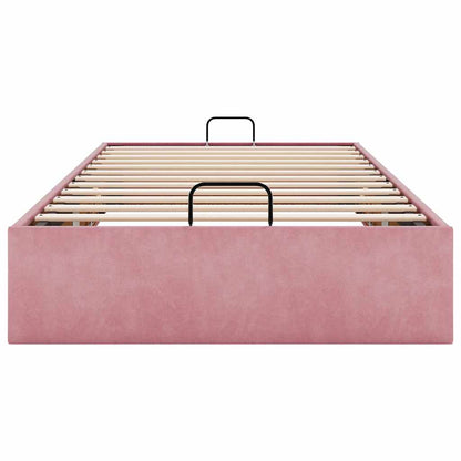 vidaXL Ottoman-Bett ohne Matratze Rosa 90x200 cm Samt