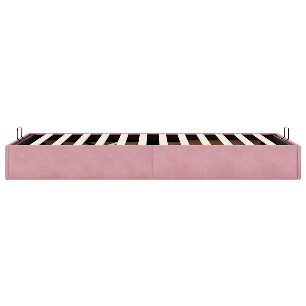 vidaXL Ottoman-Bett ohne Matratze Rosa 90x200 cm Samt