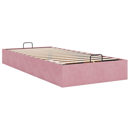 vidaXL Ottoman-Bett ohne Matratze Rosa 90x200 cm Samt