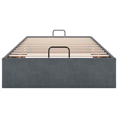 vidaXL Ottoman-Bett ohne Matratze Dunkelgrau 100x200 cm Samt