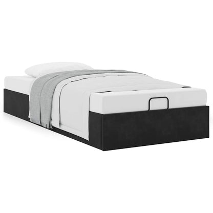 vidaXL Lit coffre sans matelas Velours noir 100x200 cm