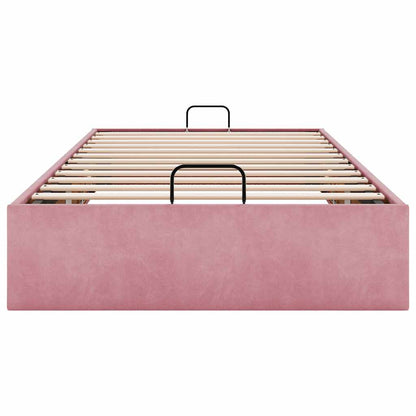vidaXL Lit ottoman sans matelas rose 100x200 cm velours
