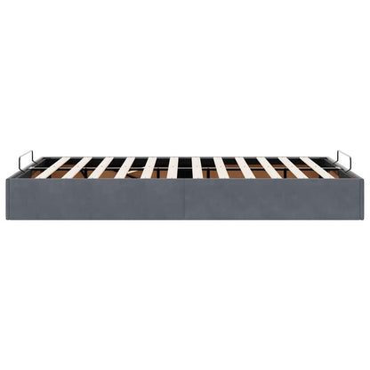 vidaXL Ottoman-Bett ohne Matratze Dunkelgrau 120x190 cm Samt