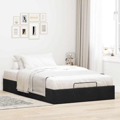 vidaXL Lit ottoman sans matelas Noir 120x190 cm Velours