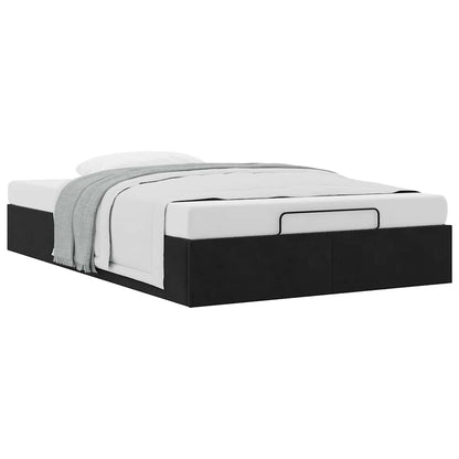 vidaXL Lit ottoman sans matelas Noir 120x190 cm Velours