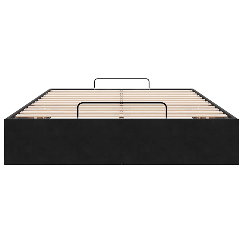 vidaXL Lit ottoman sans matelas Noir 120x190 cm Velours