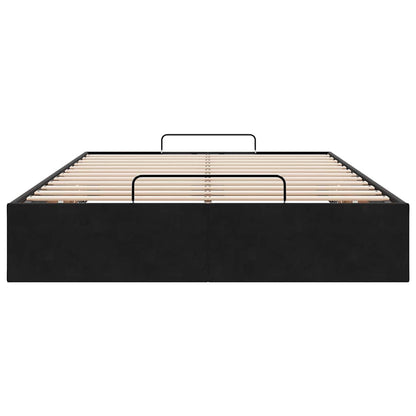 vidaXL Lit ottoman sans matelas Noir 120x190 cm Velours