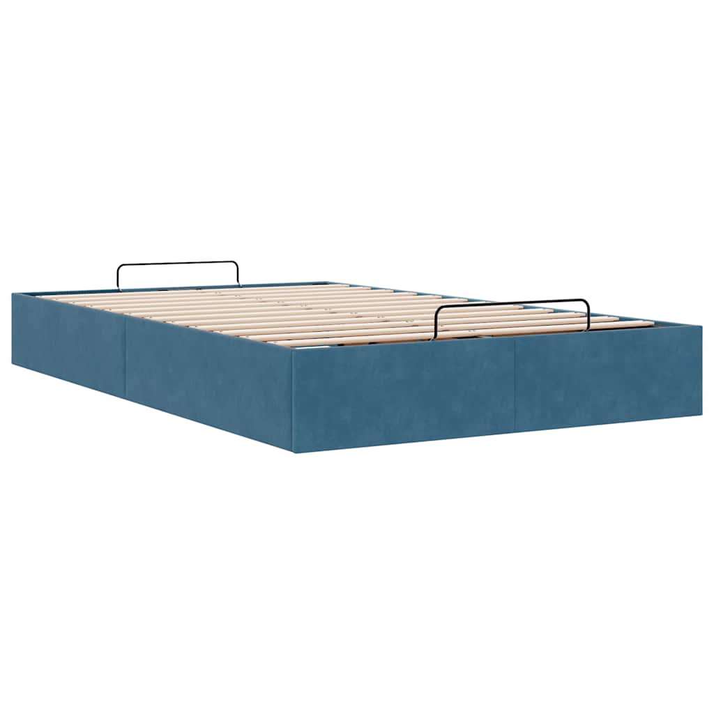 vidaXL Ottoman-Bett ohne Matratze Dunkelblau 120x190 cm Samt