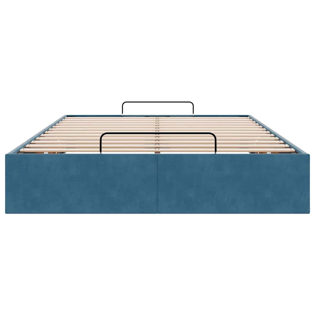 vidaXL Ottoman-Bett ohne Matratze Dunkelblau 120x190 cm Samt