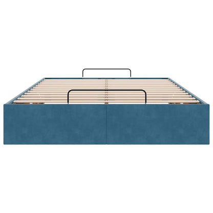 vidaXL Ottoman-Bett ohne Matratze Dunkelblau 120x190 cm Samt