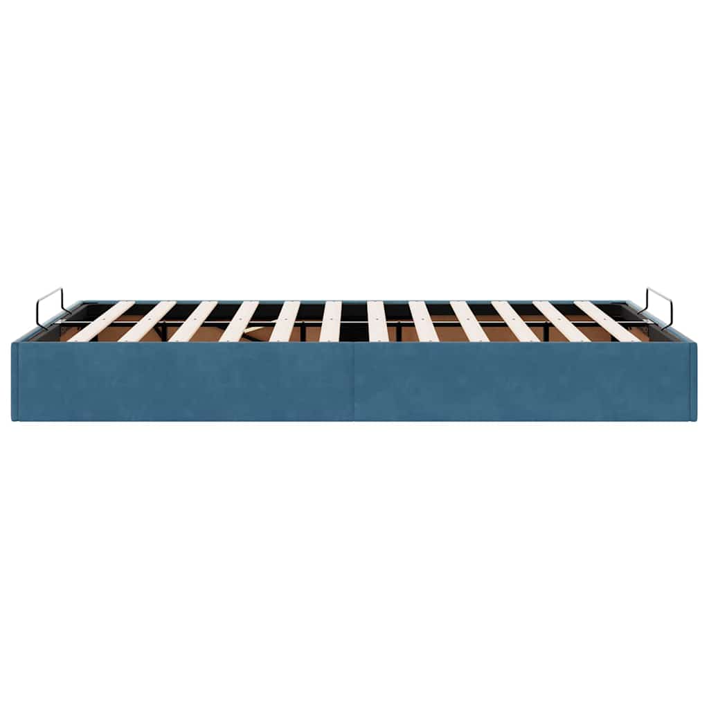 vidaXL Ottoman-Bett ohne Matratze Dunkelblau 120x190 cm Samt