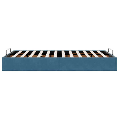 vidaXL Ottoman-Bett ohne Matratze Dunkelblau 120x190 cm Samt