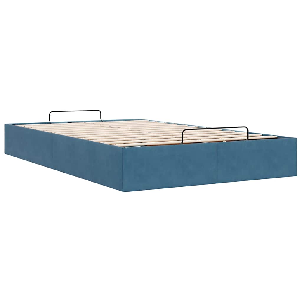vidaXL Ottoman-Bett ohne Matratze Dunkelblau 120x190 cm Samt