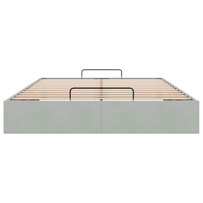 vidaXL Lit ottoman sans matelas Gris clair 140x190 cm Velours