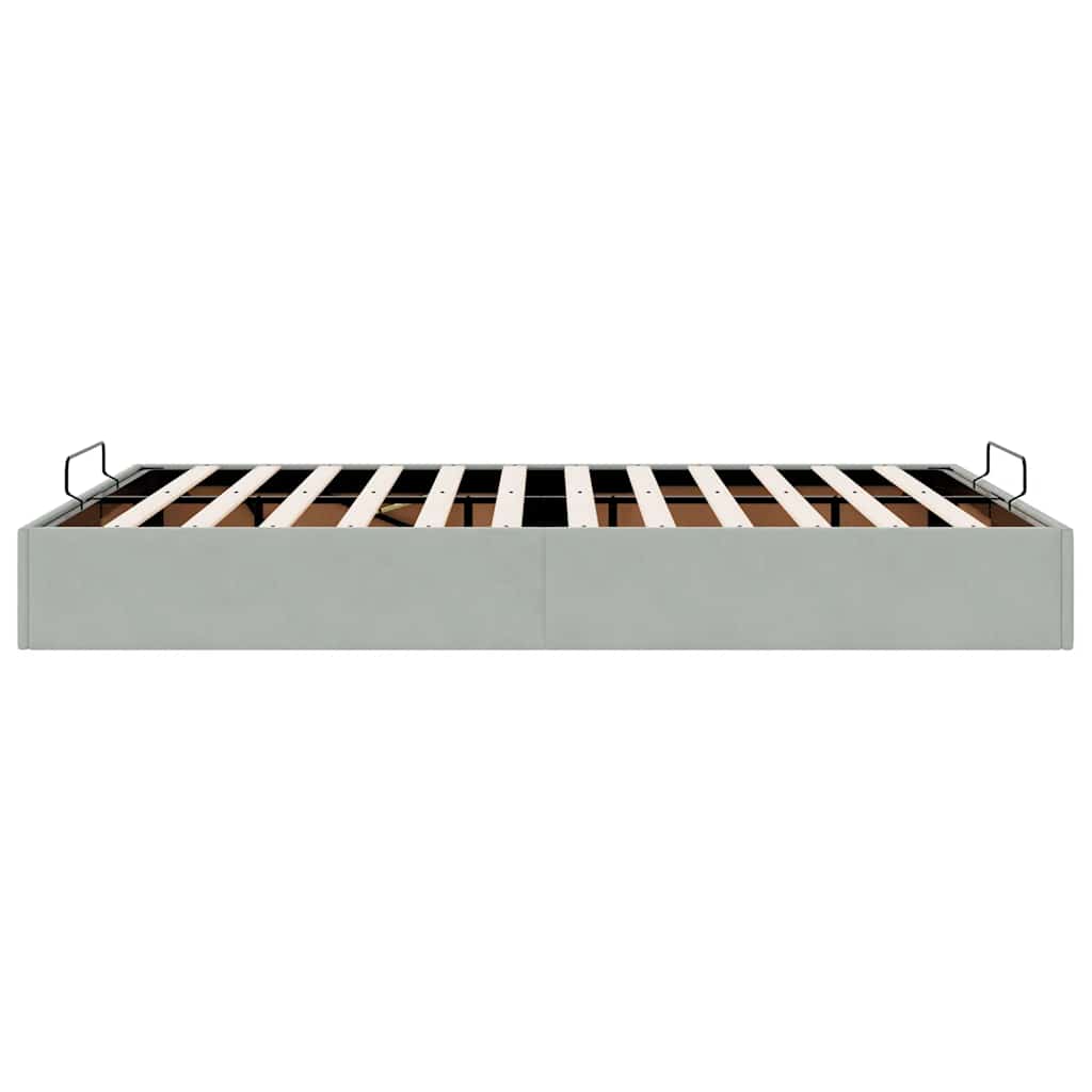 vidaXL Lit ottoman sans matelas Gris clair 140x190 cm Velours
