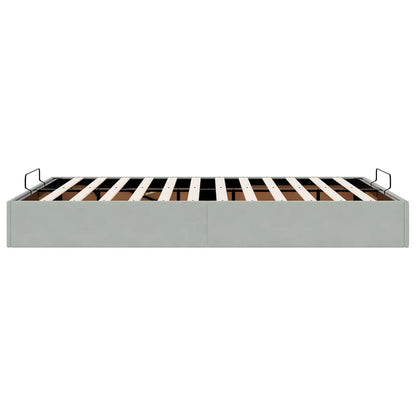 vidaXL Lit ottoman sans matelas Gris clair 140x190 cm Velours