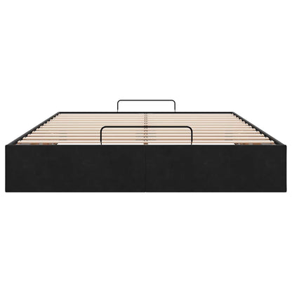 vidaXL Lit ottoman sans matelas Noir 140x190 cm Velours