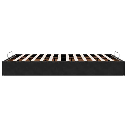 vidaXL Lit ottoman sans matelas Noir 140x190 cm Velours