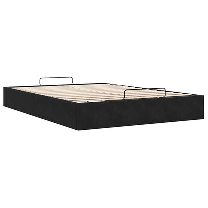 vidaXL Lit ottoman sans matelas Noir 140x190 cm Velours
