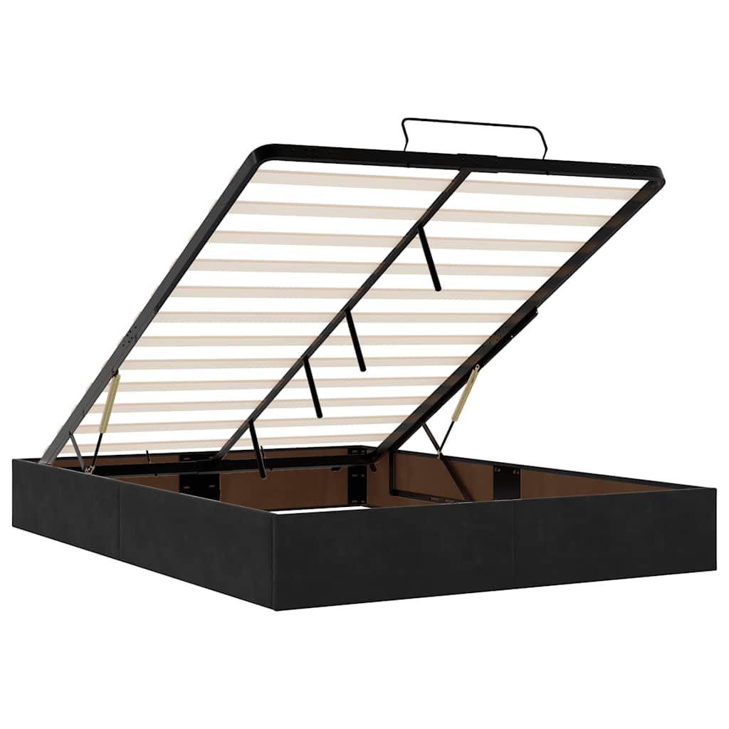 vidaXL Lit ottoman sans matelas Noir 140x190 cm Velours