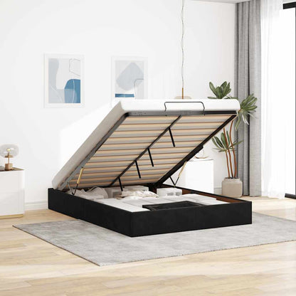vidaXL Lit ottoman sans matelas Noir 140x190 cm Velours