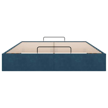 vidaXL Ottoman-Bett ohne Matratze Dunkelblau 140x190 cm Samt