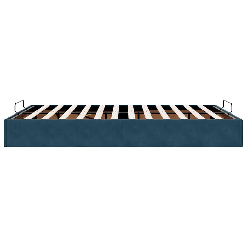 vidaXL Ottoman-Bett ohne Matratze Dunkelblau 140x200 cm Samt