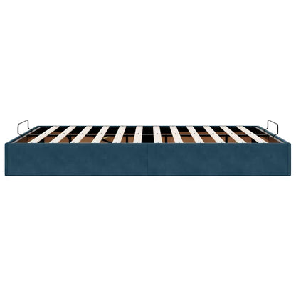 vidaXL Ottoman-Bett ohne Matratze Dunkelblau 140x200 cm Samt