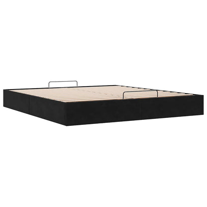 vidaXL Ottoman-Bett ohne Matratze Schwarz 160x200 cm Samt