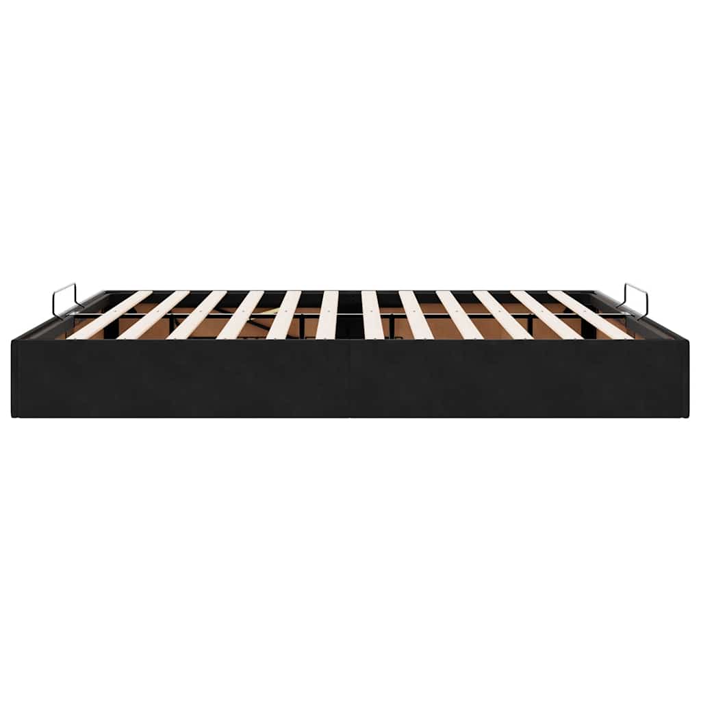 vidaXL Ottoman-Bett ohne Matratze Schwarz 160x200 cm Samt