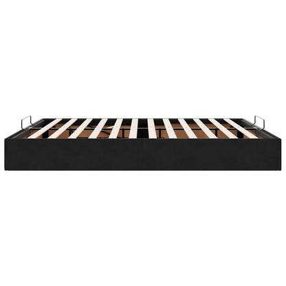 vidaXL Ottoman-Bett ohne Matratze Schwarz 160x200 cm Samt