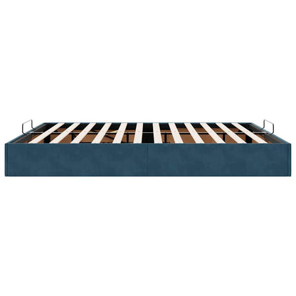 vidaXL Ottoman-Bett ohne Matratze Dunkelblau 160x200 cm Samt