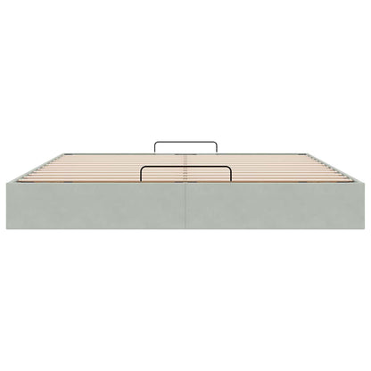 vidaXL Ottoman-Bett ohne Matratze Hellgrau 180x200 cm Samt