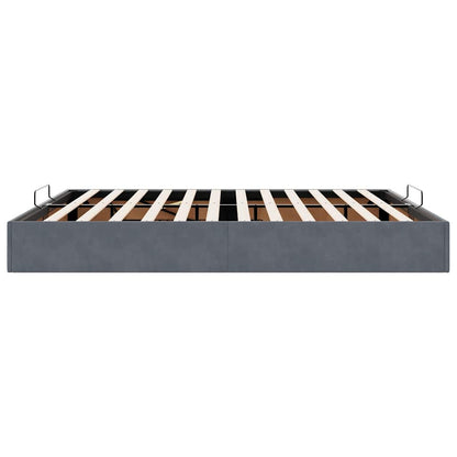 vidaXL Ottoman-Bett ohne Matratze Dunkelgrau 180x200 cm Samt