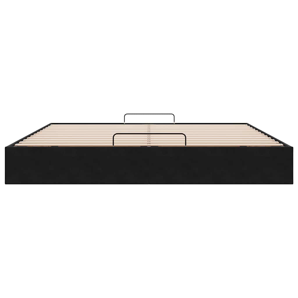 vidaXL Ottoman-Bett ohne Matratze Schwarz 180x200 cm Samt