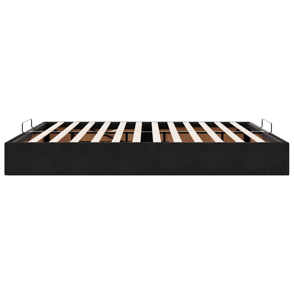 vidaXL Ottoman-Bett ohne Matratze Schwarz 180x200 cm Samt