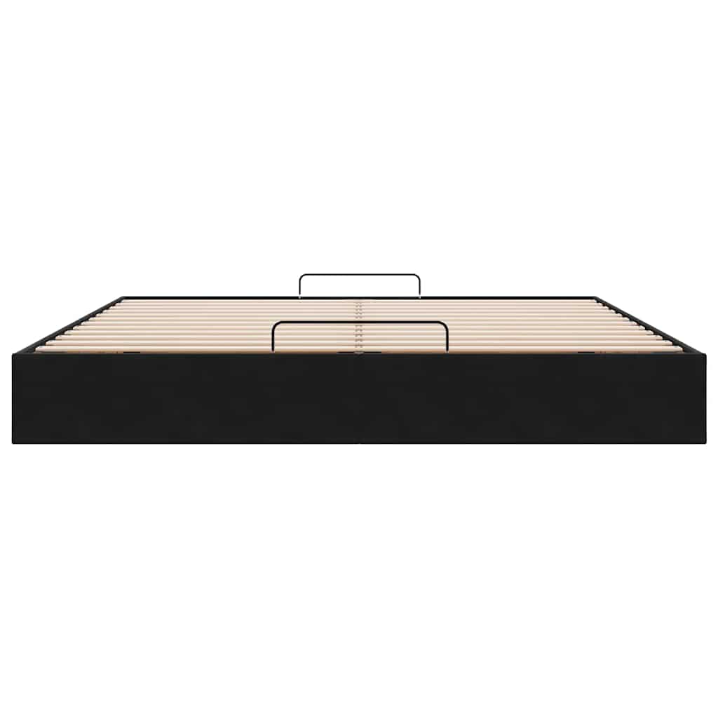 vidaXL Ottoman-Bett ohne Matratze Schwarz 200x200 cm Samt