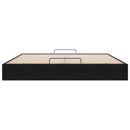 vidaXL Ottoman-Bett ohne Matratze Schwarz 200x200 cm Samt