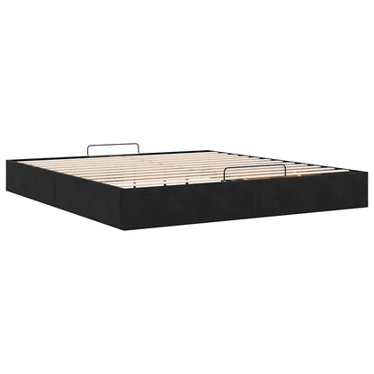 vidaXL Ottoman-Bett ohne Matratze Schwarz 200x200 cm Samt