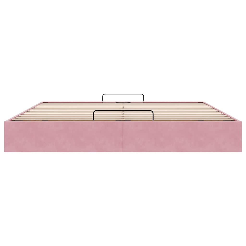 vidaXL Ottoman-Bett ohne Matratze Rosa 200x200 cm Samt