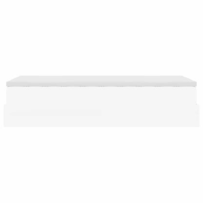 vidaXL Ottoman-Bett mit Matratze Weiß 80x200 cm Kunstleder
