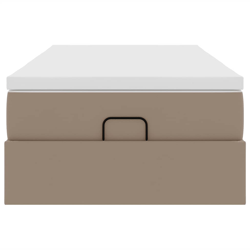 Ottoman-Bett mit Matratze Cappuccino-Braun 80x200 cm Kunstleder