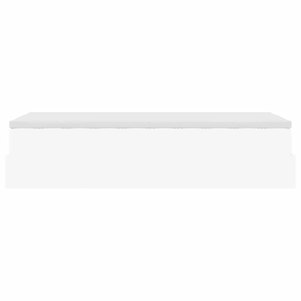 vidaXL Ottoman-Bett mit Matratze Weiß 90x200 cm Kunstleder