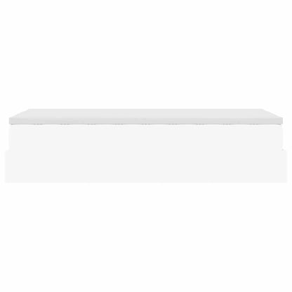 vidaXL Ottoman-Bett mit Matratze Weiß 90x200 cm Kunstleder
