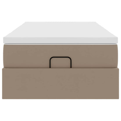 vidaXL Ottoman-Bett mit Matratze Cappuccino-Braun 90x200 cm Kunstleder