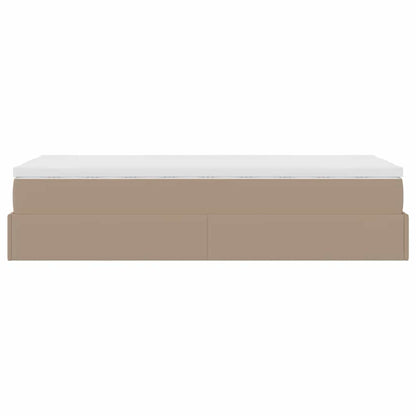 vidaXL Ottoman-Bett mit Matratze Cappuccino-Braun 90x200 cm Kunstleder
