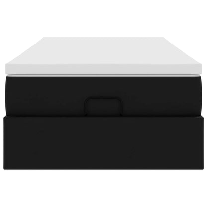 vidaXL Lit Ottomane avec matelas Noir 100x200 cm Similicuir