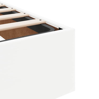 vidaXL Ottoman-Bett mit Matratze Weiß 100x200 cm Kunstleder