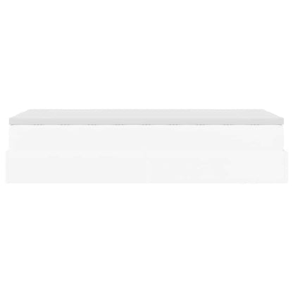 vidaXL Ottoman-Bett mit Matratze Weiß 100x200 cm Kunstleder